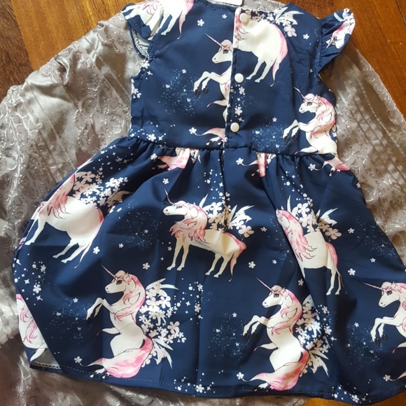****SoLD ***Adorable toddler unicorn dress - Picture 3 of 4